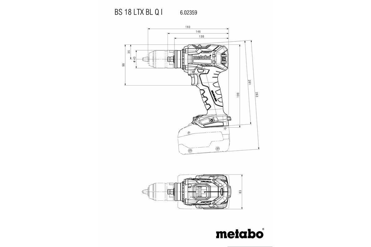Аккумуляторная дрель-шуруповерт Metabo BS 18 LTX BL Q I metaBOX 145 L (602359770)