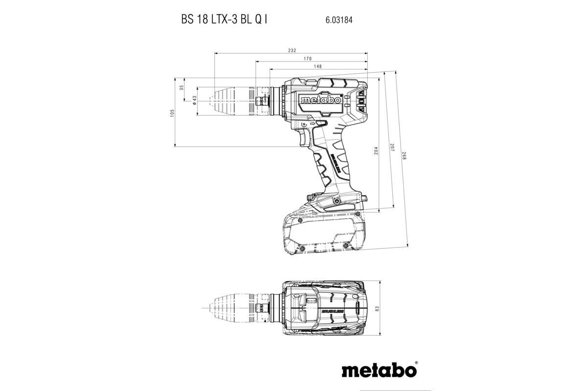 Аккумуляторная дрель-шуруповерт Metabo BS 18 LTX-3 BL Q I metaBOX 145 L (603184660)