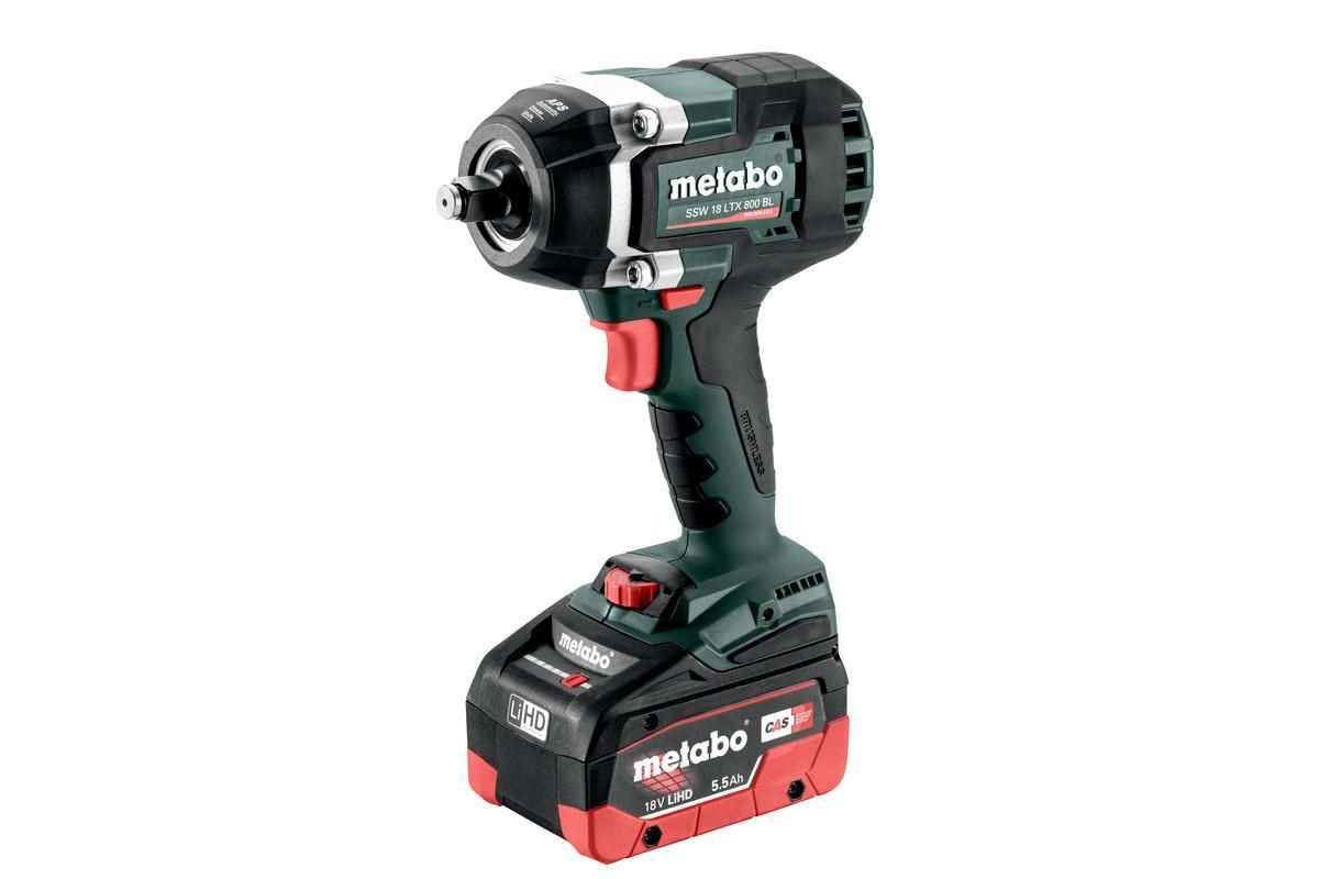 Аккумуляторный ударный гайковерт Metabo SSW 18 LTX 800 BL metaBOX 145 L (602403660)