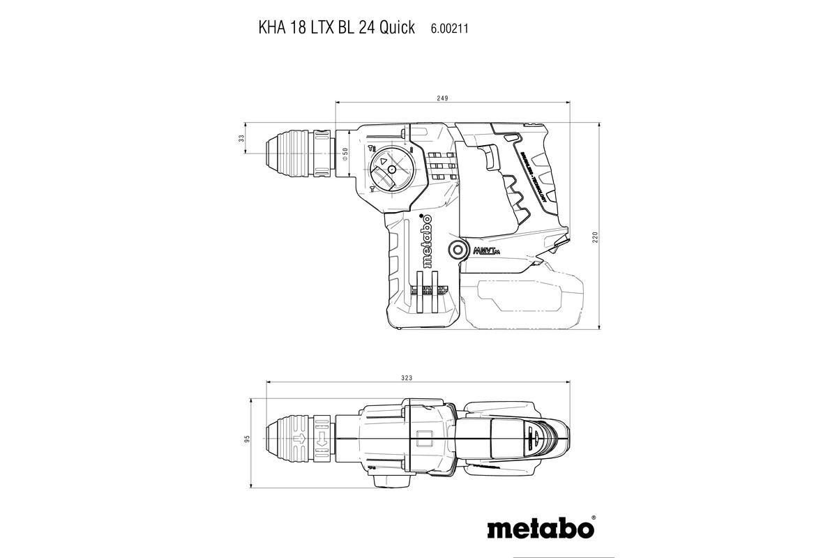 Аккумуляторный перфоратор Metabo KHA 18 LTX BL 24 Quick metaBOX 165 L (600211660)