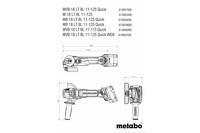 Аккумуляторная болгарка Metabo WB 18 LT BL 11-125 Quick Картонная коробка (613054850)