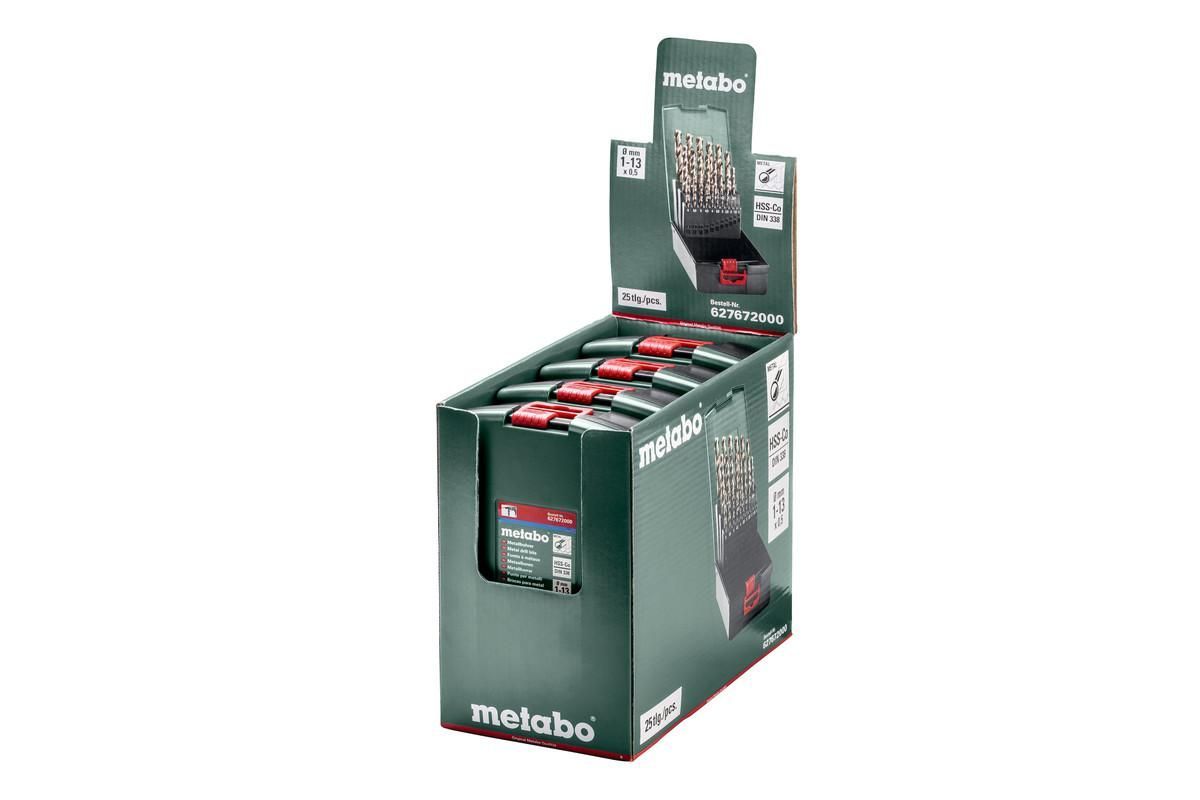 Набор сверл по металлу Metabo HSS-Co, SP, 25 предметов (627672000)