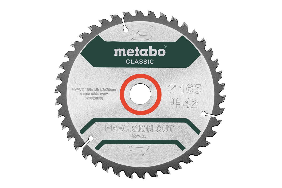 Пильный диск Metabo Precision cut Wood Classic, 165x20 Z42 WZ 5° /B (628027000)