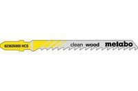 Лобзиковое полотно Metabo Clean Wood T 101 D, 5 шт (623635000)