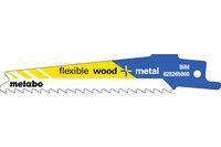 Сабельное полотно Metabo Flexible Wood + Metal 100 мм, 5 шт (628265000)