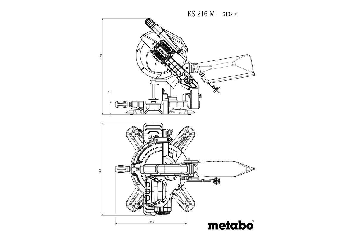 Торцовочная пила Metabo KS 216 M (610216000)
