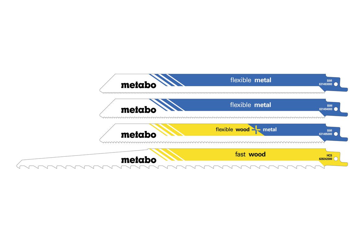 Комплект пильных полотен для сабельных пил «wood+metal», 20 компонентов Metabo (628533000)