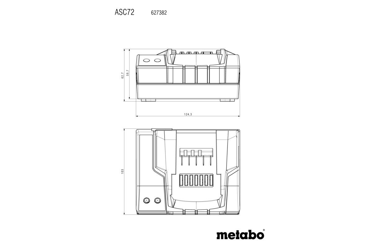 Зарядное устройство Metabo ASC 72, 12–18 В (627382000)